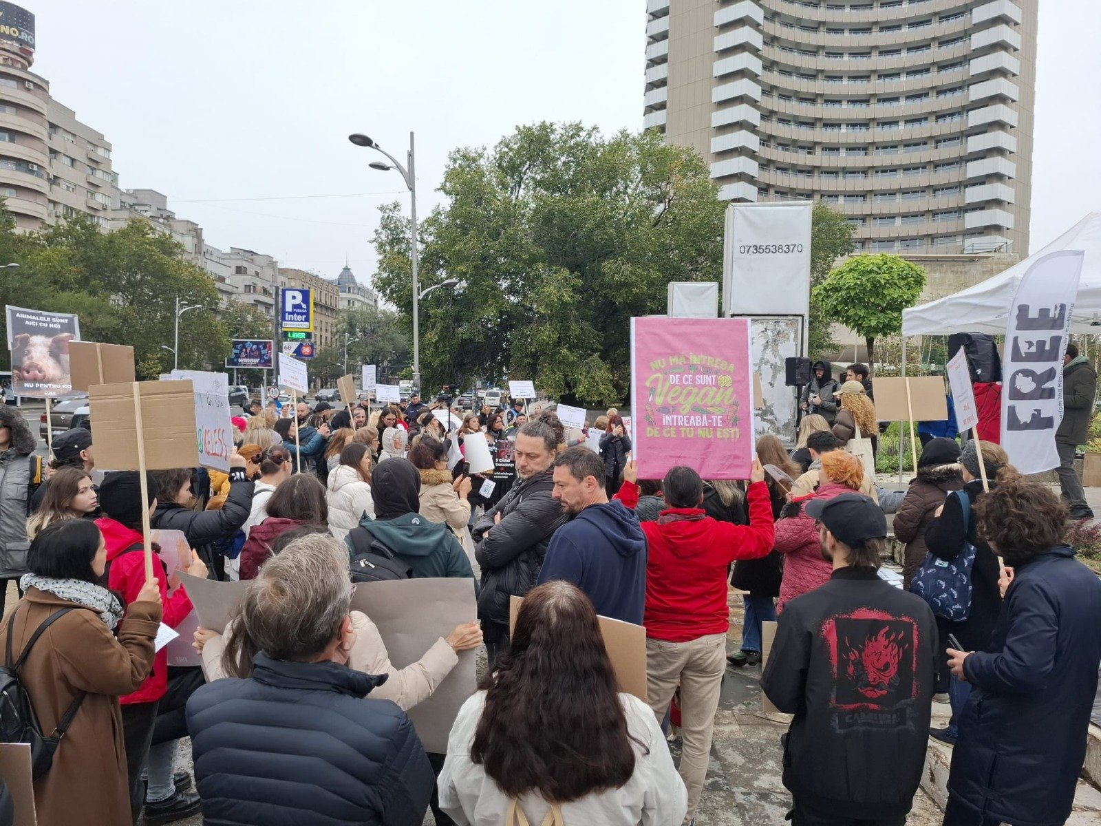 Marș emoționant pentru drepturile necuvântătoarelor: Bucureștenii spun “stop abuzurilor!” de Ziua Internațională a Animalelor (VIDEO)